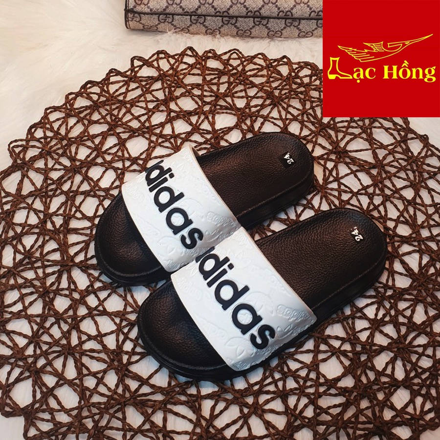 Dép trẻ em quai ngang in logo cho bé từ 4 đến 14 tuổi