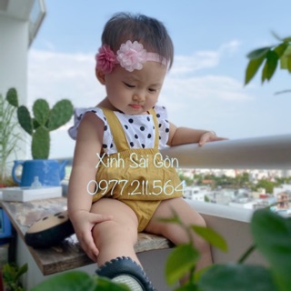 🔥Hot🔥 Body yếm chấm bi điệu đà cho bé gái từ 0-18m 😍