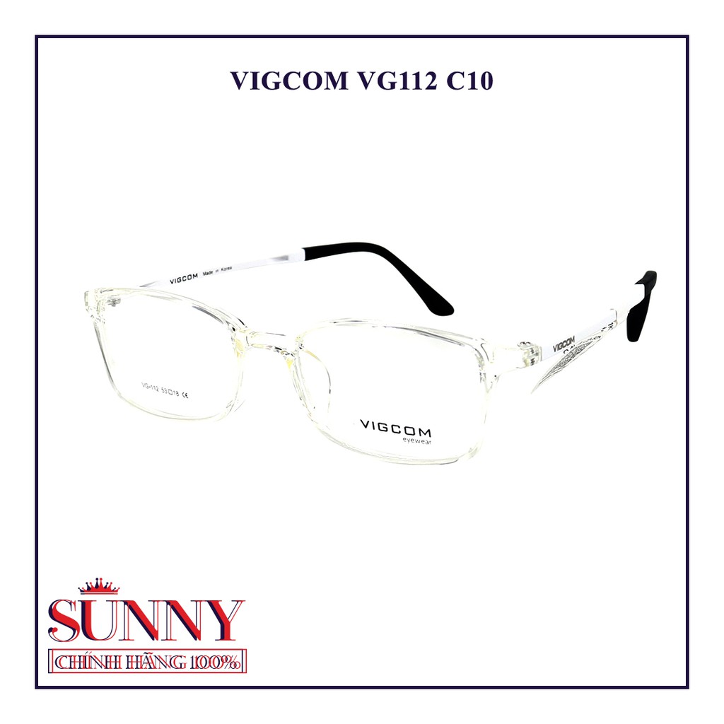 Gọng kính Vigcom VG112 (P2)  - sp chính hãng, bảo hành toàn quốc, có kem tem chống hàng giả do bộ công an cấp