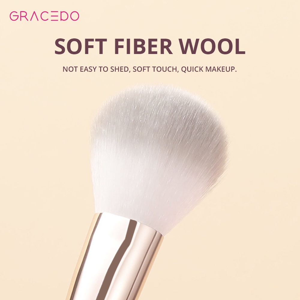 GRACEDO Bộ 7 Cọ Trang Điểm Chuyên Nghiệp Màu Đen Vàng Hồng Bạch Kim