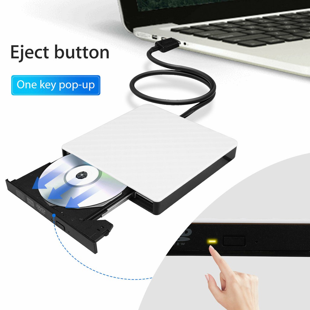 Ổ Đĩa Ngoài Usb 3.0 Dvd Rw Cd Rom Cho Laptop Pc | BigBuy360 - bigbuy360.vn