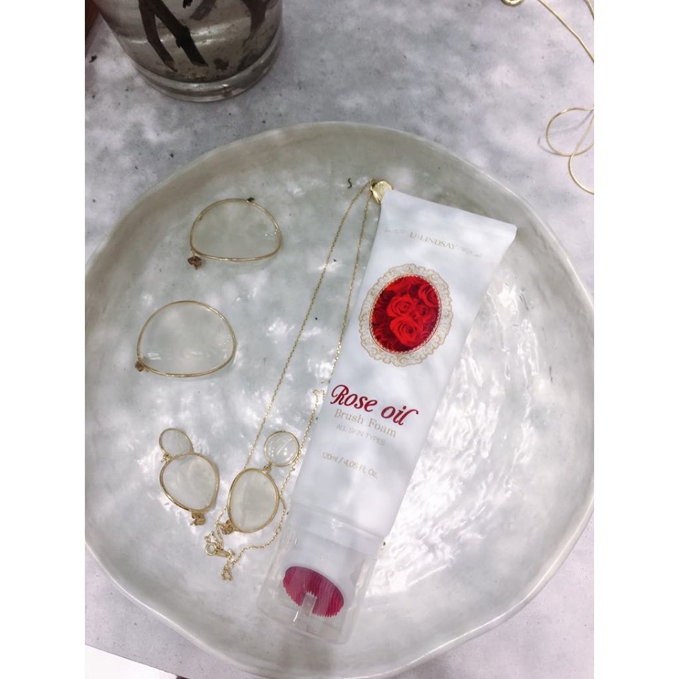 Sữa rửa mặt Rose Oil Brush Foam 120ml tác dụng thải độc, dưỡng trắng da, se khít lỗ chân lông | BigBuy360 - bigbuy360.vn