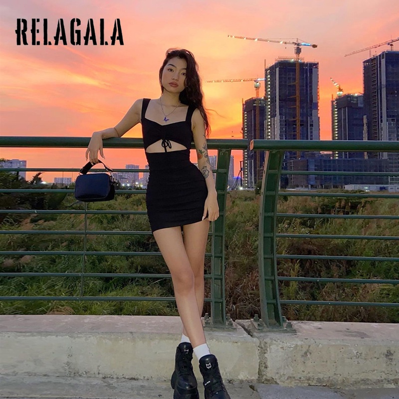 Đầm hai dây cổ chữ V ôm dáng phong cách 2021 gợi cảm dành cho nữ | BigBuy360 - bigbuy360.vn