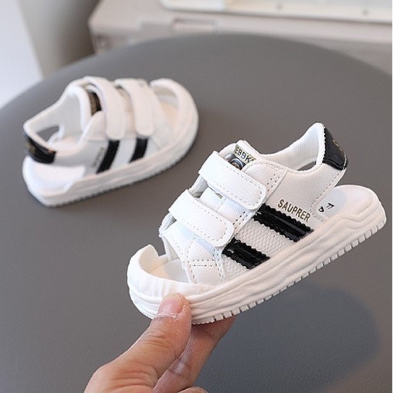 Giầy sandal thể thao cho bé trai, bé gái - dép quai hậu chống vấp bảo vệ chân đế êm có 2 quai dán lưới thoáng khí A203