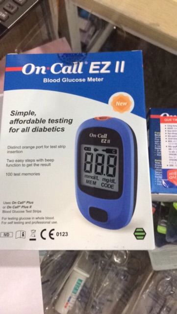 Máy đo đường huyết on call ez ii bảo hành chính hãng 5 năm tặng 25 que thử