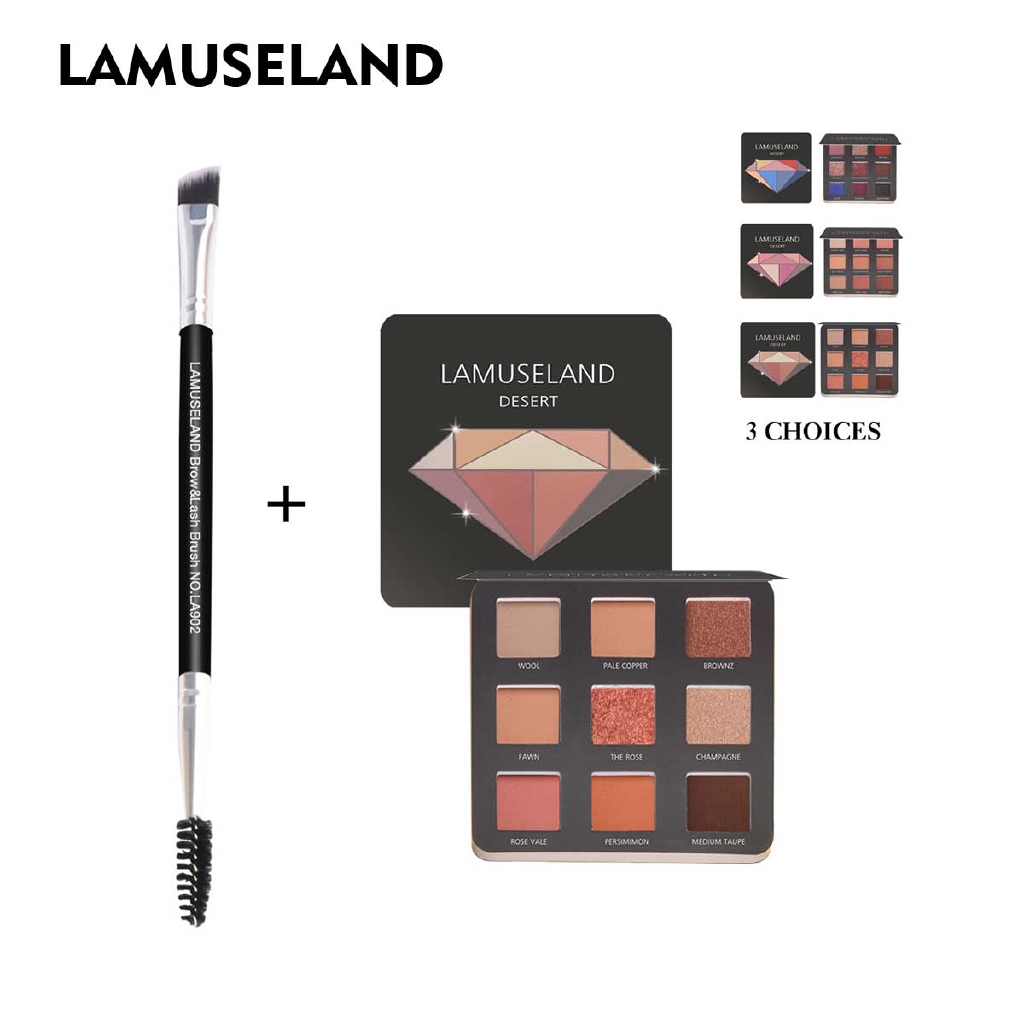 Bảng Phấn Mắt + Cọ Đánh Phấn Mắt LAMUSELAND LAS302 Trang Điểm Thời Thượng 40g | BigBuy360 - bigbuy360.vn