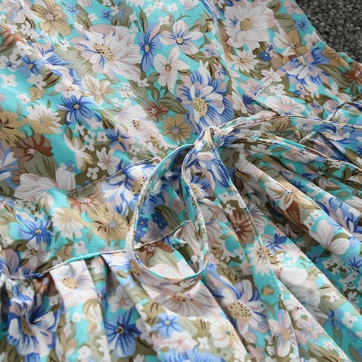 Đầm Công Chúa Không Tay In Hoa Bằng Vải Cotton Kèm Nón Dành Cho Bé Gái