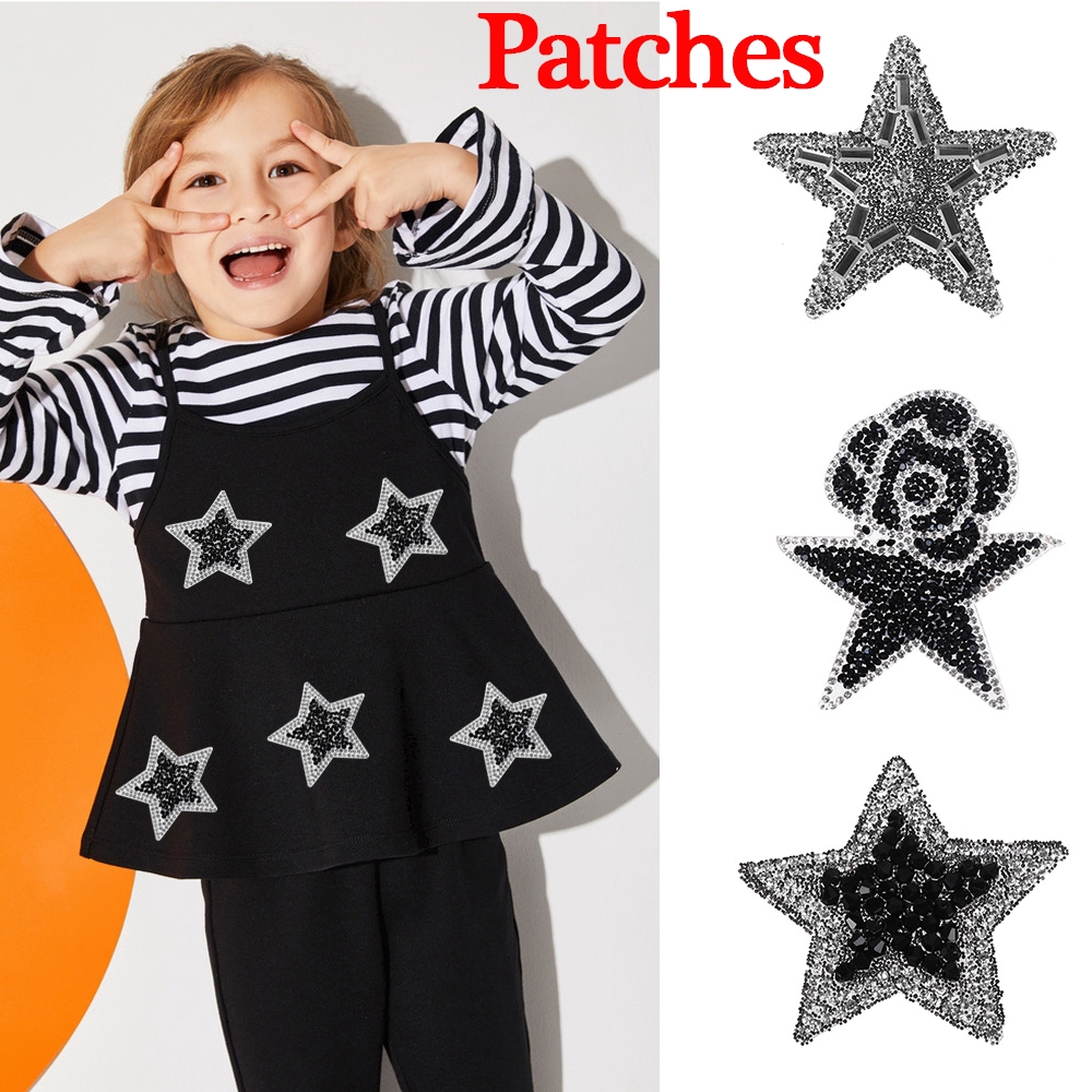 Sticker ủi thêu hình ngôi sao lấp lánh