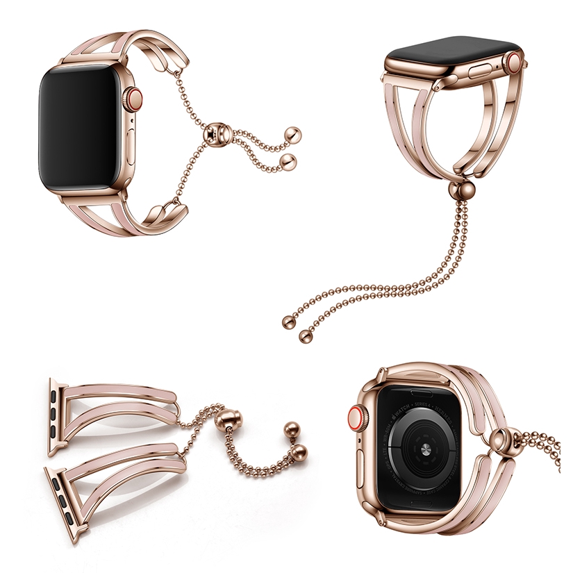 Vòng tay dây đeo kim loại cho apple watch 2 3 4 5