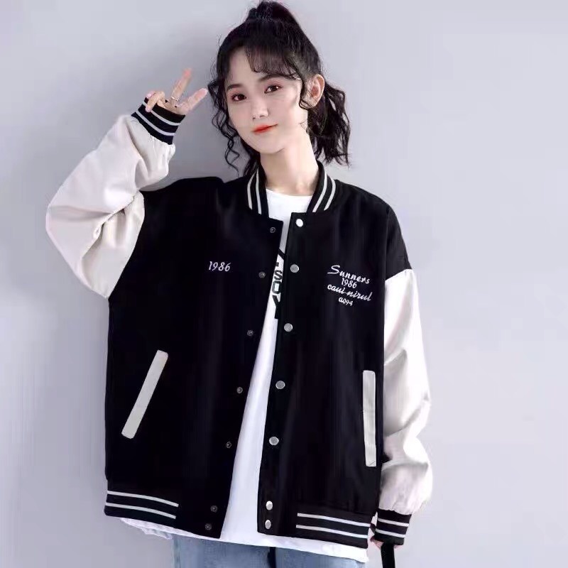 Áo Khoác Bomber Jacket Dù 2 Lớp 1988 Varsity Form Rộng Nam Nữ Unisex Phong Cách Hàn Quốc Ulzzang