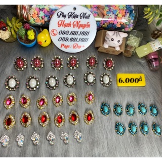 Đá Hình, Đá Gắn Móng Nail siêu xinh:6.000/1 Viên.Bán từ 4 viên/1 mầu=24.000