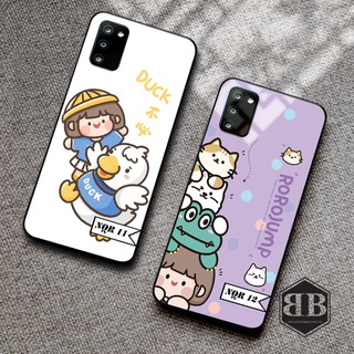 Ốp lưng kính cường lực Samsung Galaxy A02s hình in kute