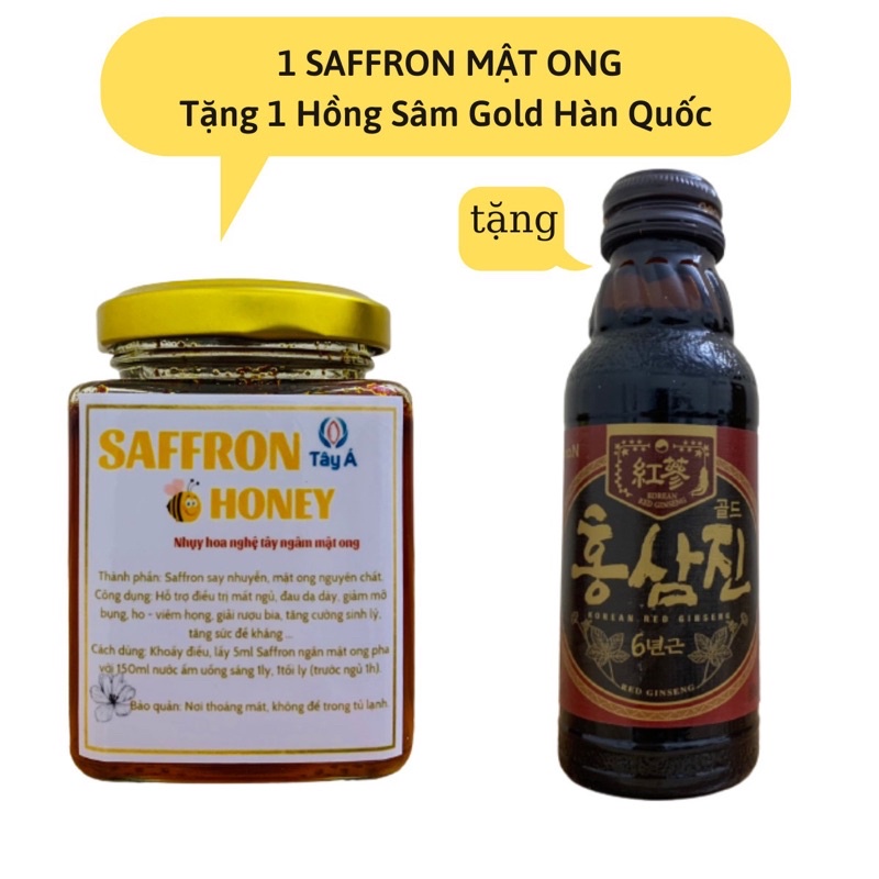 Nhụy Hoa Nghệ Tây Lọ 1 Gr Ngâm 180ml Mật Ong - Saffron TÂY Á