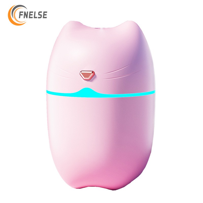 Fnelse USB Air Humidifier Cute Cat Diffuser 260ML