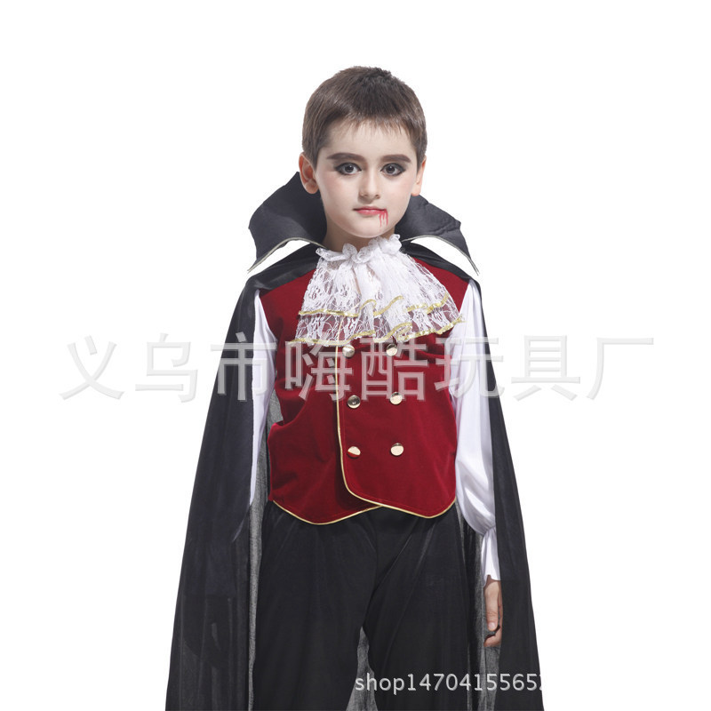 Bộ Đồ Hóa Trang Ma Cà Rồng Kinh Dị Dịp Halloween Cho Bé Trai