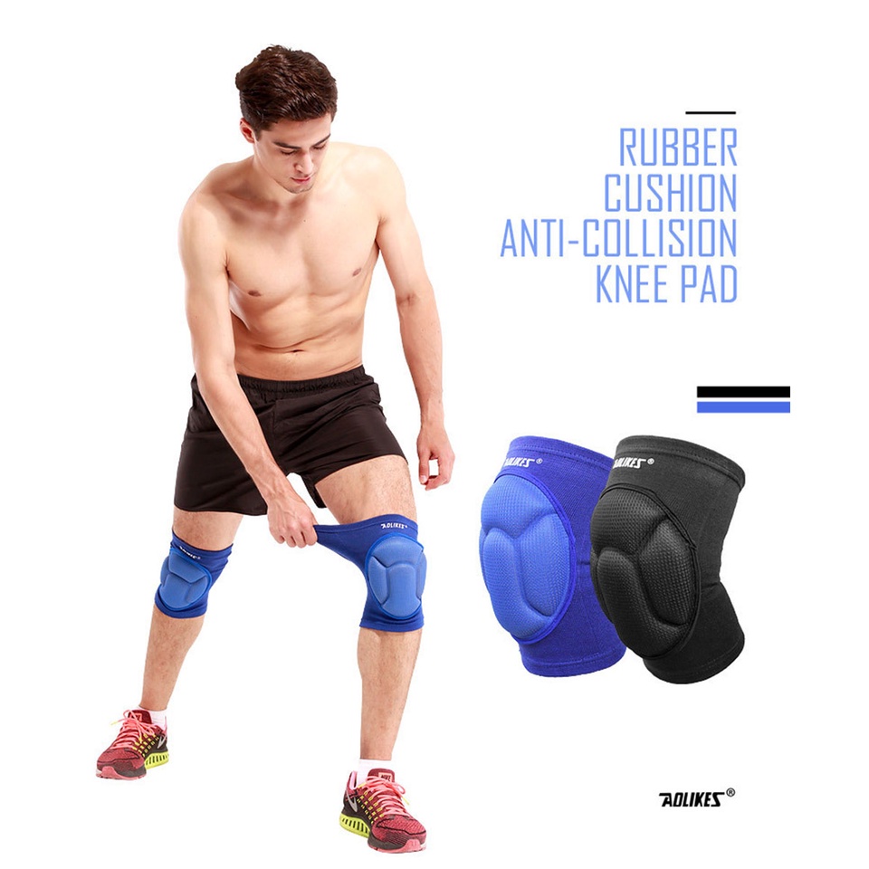 Cặp đệm đầu gối AOLIKES hỗ trợ chống va chạm chống thấm mồ hôi thoáng khí chạy bộ tập thể thao yoga cho cả nam và nữ