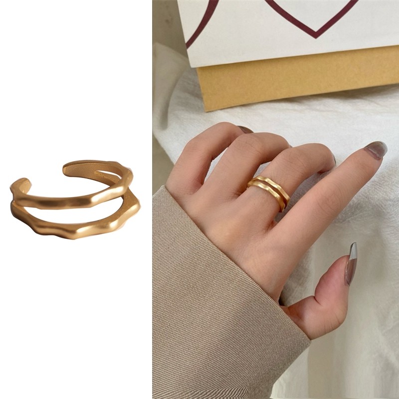 Nhẫn Hai Lớp Phong Cách Retro C58