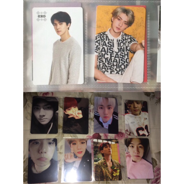 Card EXO official Sehun Baekhyun Chanyeol Lucky One Sing for you The War Love Me Right MAMA SUM Coex Japanese Chinese