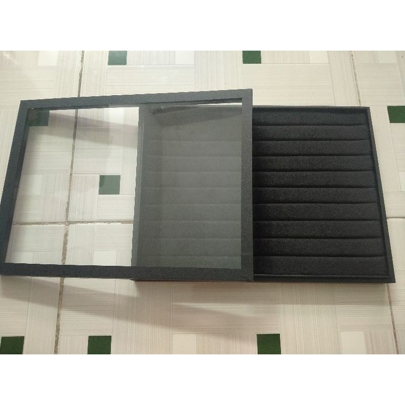 Khay trưng nhẫn có kính 23×31×5 và 16×23×5