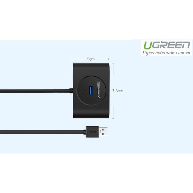 Hub USB 3.0 ra 4 cổng dài 30cm chính hãng Ugreen UG-20290 cao cấp