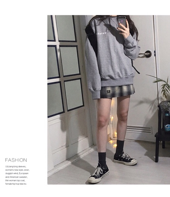 ÁO KHOÁC NỈ SWEATER FORM RỘNG