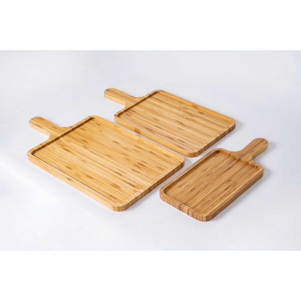 Khay Gỗ Tre Đựng Đồ Ăn, Đĩa Gỗ Tre Cao Cấp Chụp Ảnh Decor- SNF Bamboo and Craft