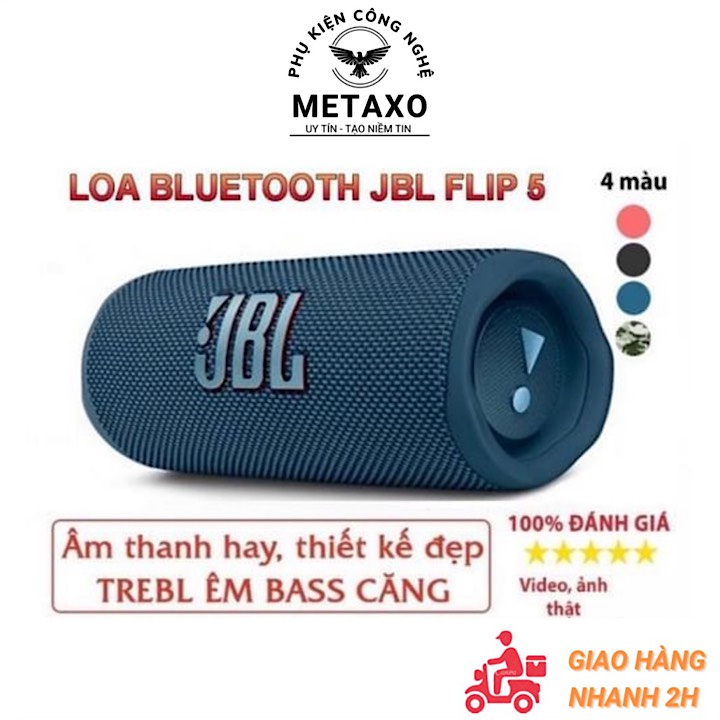 LOA BLUETOOTH FLIP 5 THIẾT KẾ NHỎ GỌN ÂM THANH SỐNG ĐỘNG CÓ SẠC PIN 3000 MAH+ KHE CẮM THẺ NHỚ USB