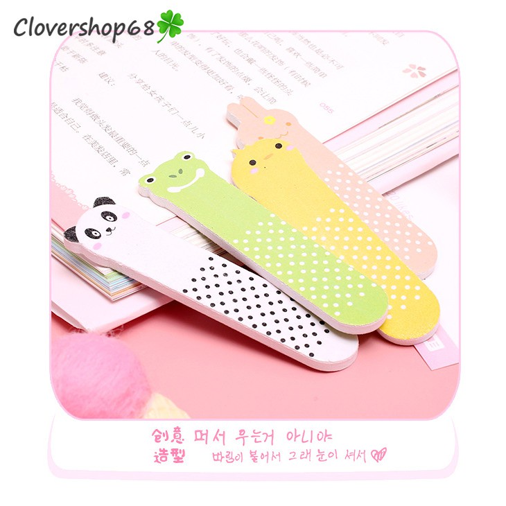 Bộ 5 cây dũa móng mầu sắc xinh xắn - Dũa móng tay mini hoạt hình Clovershop68