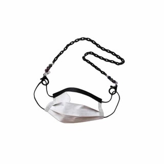 Phong cách mới Mặt cười màu đen Acrylic Dây đeo mặt nạ Chuỗi kính Dây đeo mặt nạ (B Frame Top)