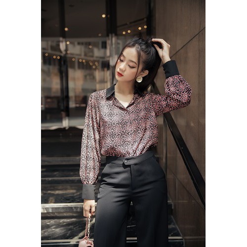 Áo Sơ Mi Lụa Hoa Farah