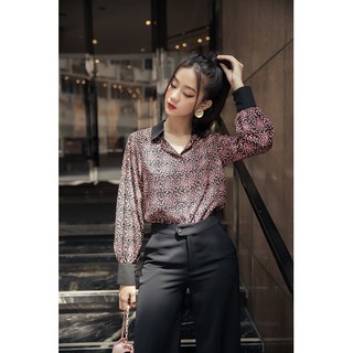 Áo Sơ Mi Lụa Hoa Farah