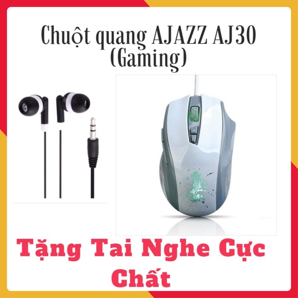 [Tặng tai nghe] Chuột Game Ajazz Aj30 Game Thủ [Rẻ nhất]