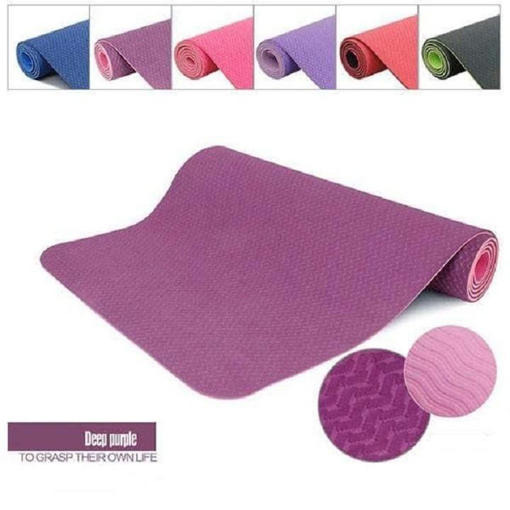 Thảm tập yoga 2 lớp 6mm chuẩn loại 1 - thể thao thể hình - dụng cụ tập yoga - gym