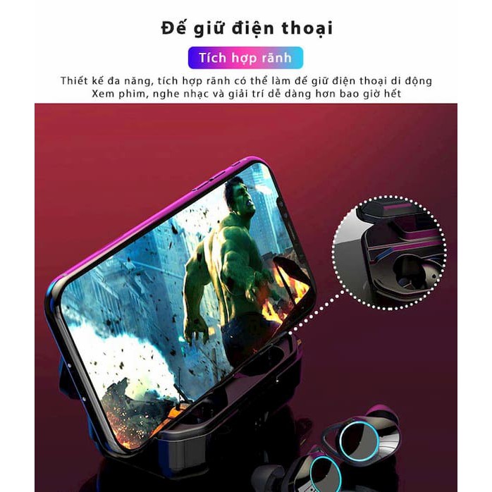 Tai nghe Bluetooth FLOVEME G02 TWS - Tích hợp pin dự phòng 3300mah độc lạ - Thiết kế sang trọng - Màn hình led