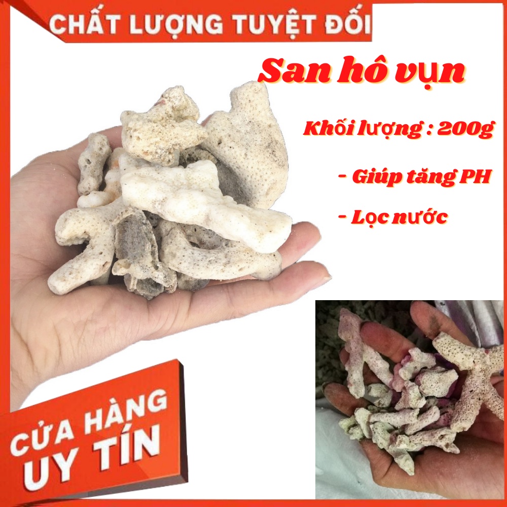 Vật liệu lọc hồ cá san hô vụn 200g