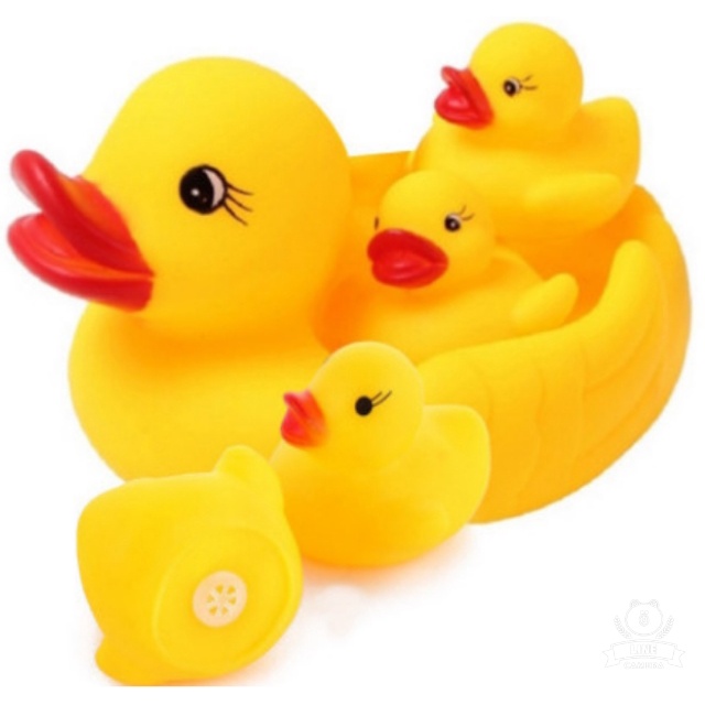Đồ chơi vịt thả bồn tắm bóp kêu chút chít cho bé
