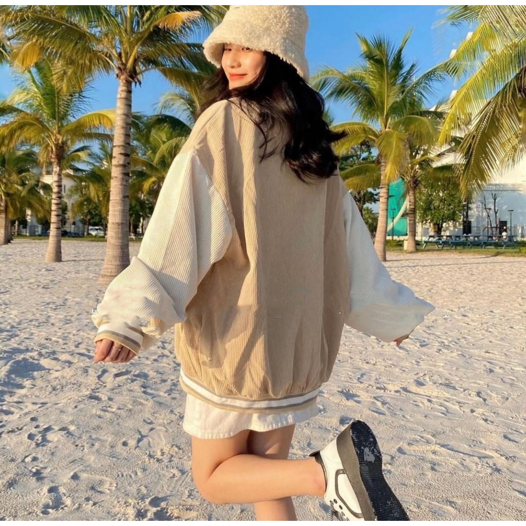 Áo khoác Bomber Nam Nữ - Áo Khoác Nhung Tăm thêu chữ CHOOSE 2 lớp Daski | BigBuy360 - bigbuy360.vn