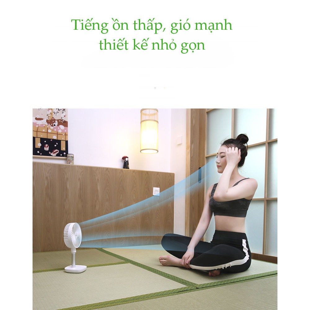 Quạt sạc mini đặt bàn (4000-10000mAh) bẻ góc 45 độ, thời gian sử dụng lên đến 21 - 60H giờ, an toàn cho trẻ YOOBAO F1 | BigBuy360 - bigbuy360.vn