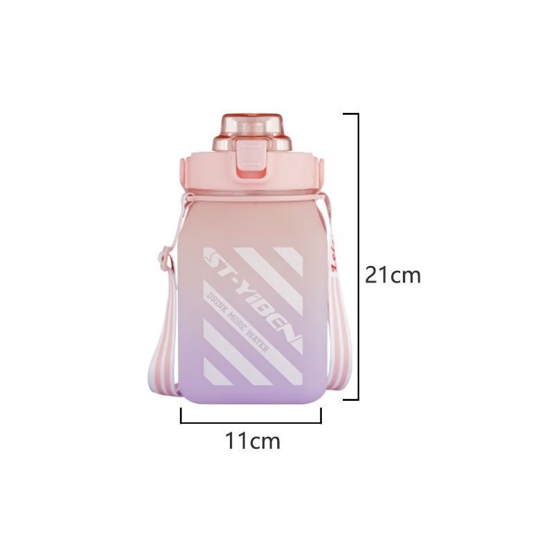 [ Tặng kèm sticker] Bình đựng nước 1,5L Sport Nhiều Màu Siêu Dễ Thương Tặng Kèm Dây Và Quai Xách - Cốc Cố