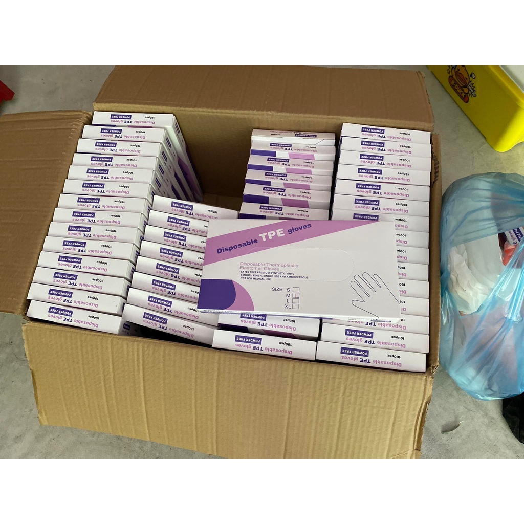 Hộp 100 găng tay nấu ăn siêu dai Disposable TPE gloves