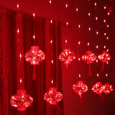 DÂY LED RÈM LỒNG ĐÈN ĐỎ TRANG TRÍ TẾT