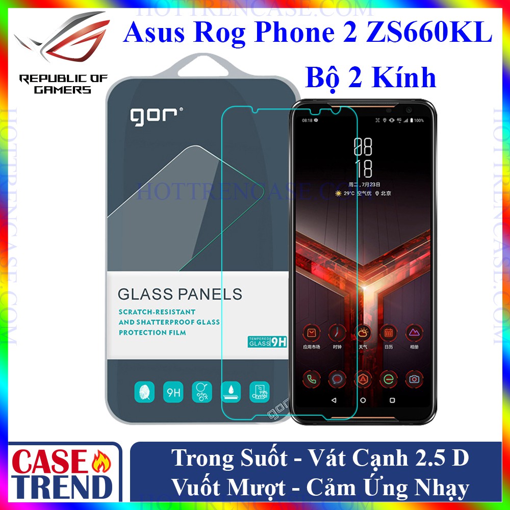 Cường Lực Asus Rog Phone 2 Gor Trong Suốt Chống Bám Vân Tay