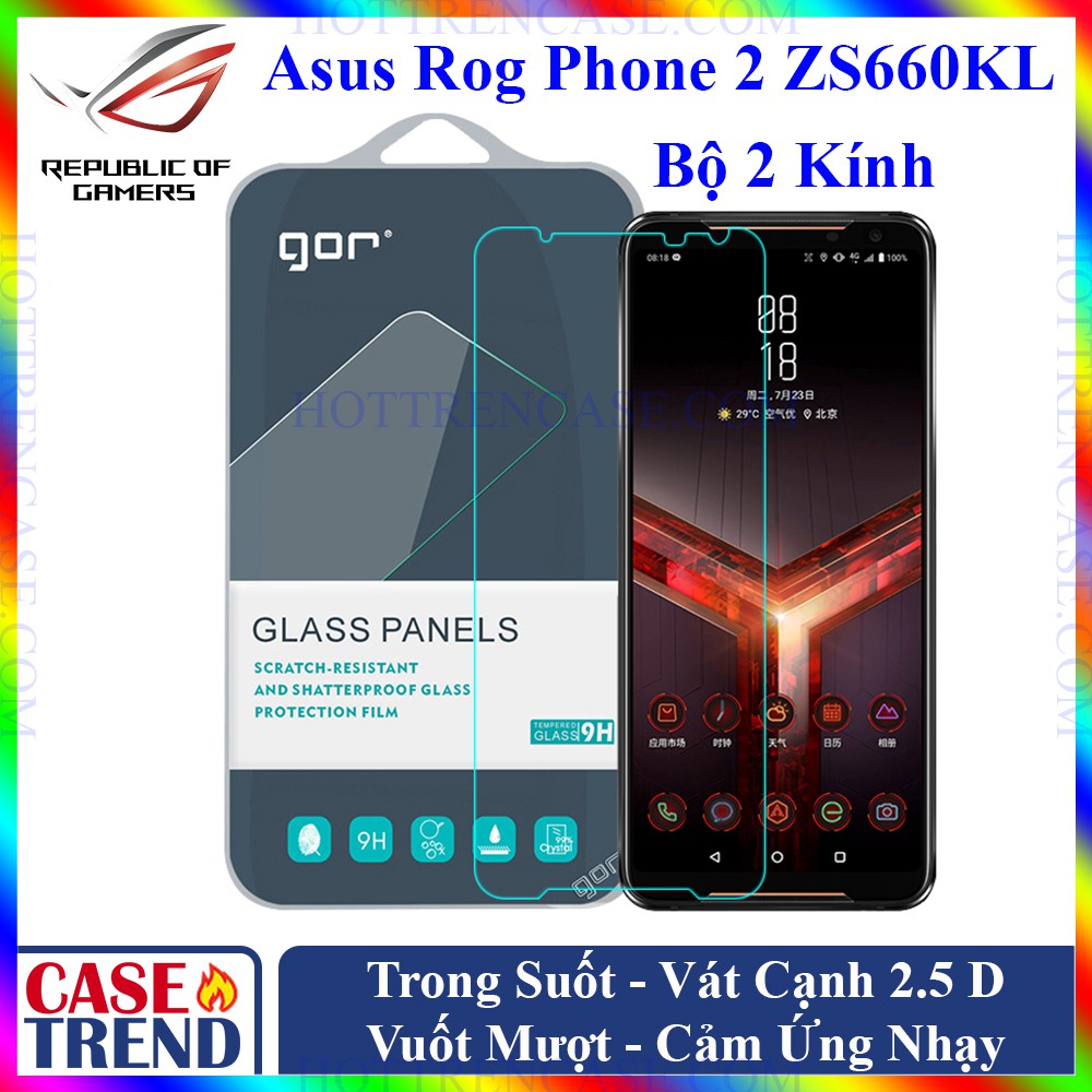 Kính Cường Lực Asus Rog Phone 2 Gor Trong Suốt Chống Bám Vân Tay