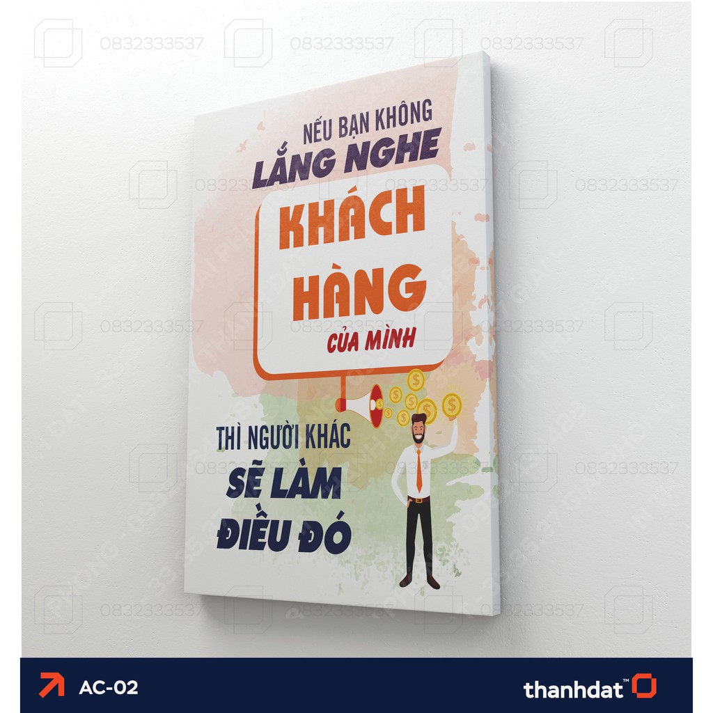 Tranh cavas siêu nhẹ Trang trí nội thất - Tranh tạo động lực làm việc giúp công việc đạt hiệu quả cao hơn [AA001]