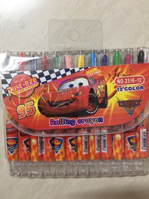 Sáp vặn 12 màu tô màu cho bé kèm túi đựng siêu xinh