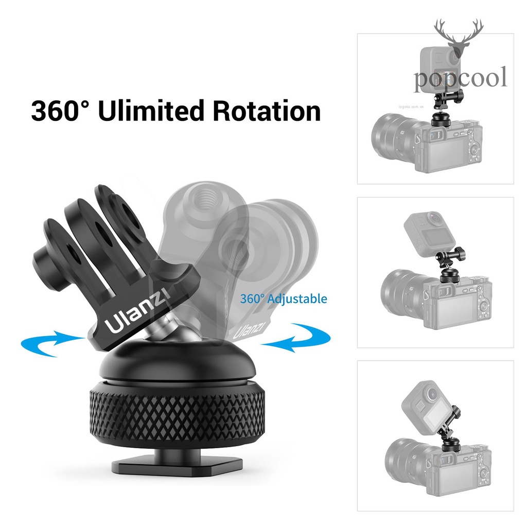 Ngàm Gắn Máy Ảnh Ulanzi GP-6 Bằng Hợp Kim Nhôm Xoay 360 Độ° Đầu Bi Xoay Thay Thế Kèm Ốc Vít 1 / 4 Inch | BigBuy360 - bigbuy360.vn