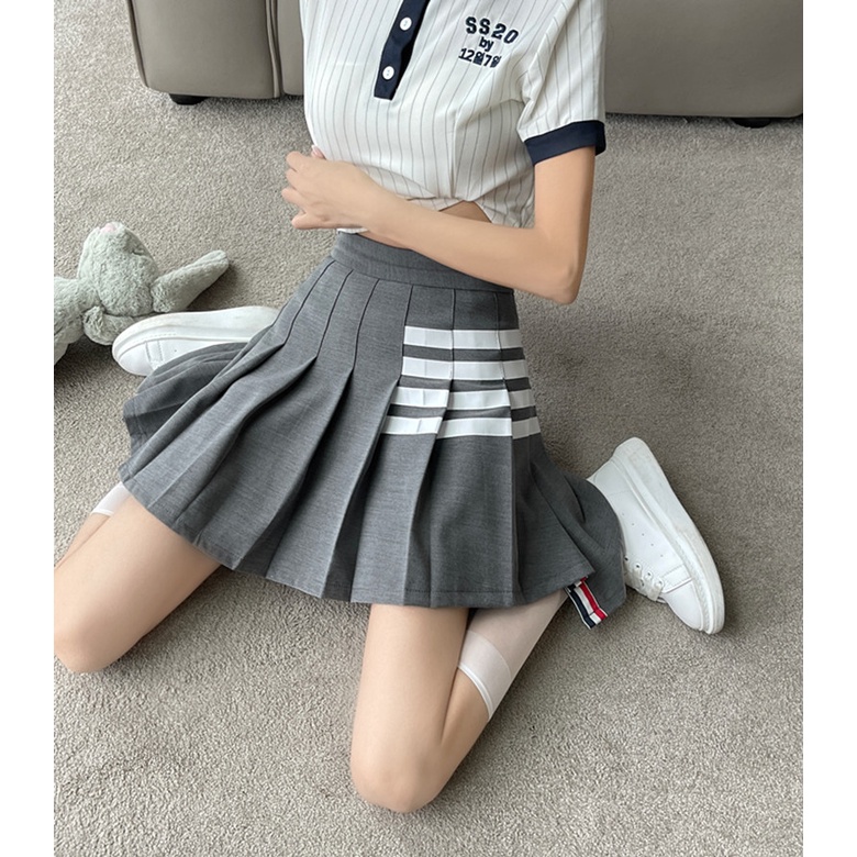 Chân Váy Chữ A Xếp Ly Lưng Cao Phong Cách Hàn Quốc Thời Trang Ngọt Ngào Cho Nữ