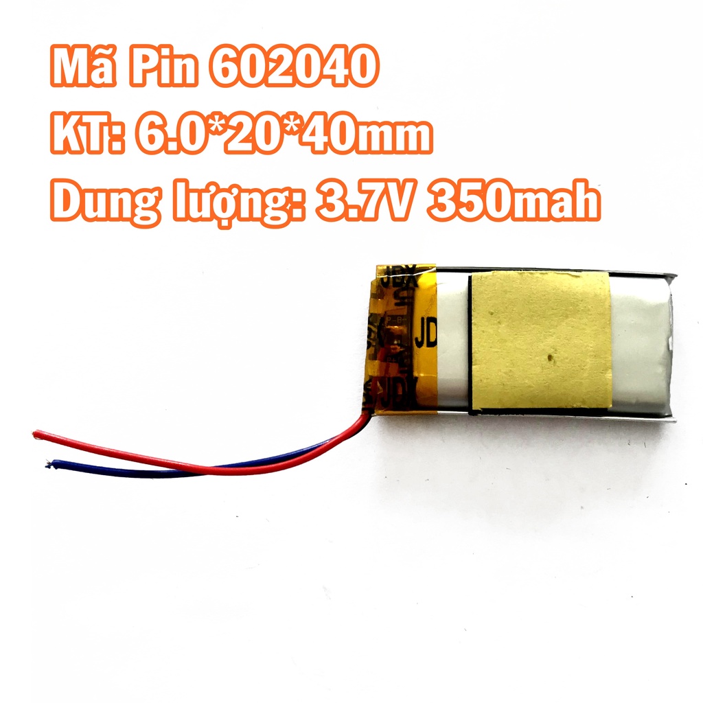 Pin Lipo 3.7V 602040 350mAh