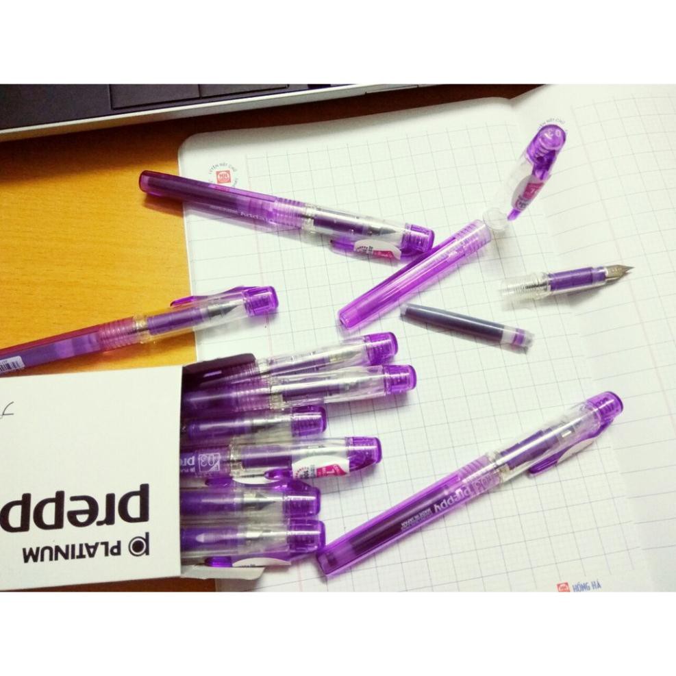 Bút Máy Preppy Nhật Bản, Ngòi F03 Tím - Bút Mực Học Sinh Ngòi Siêu Bền