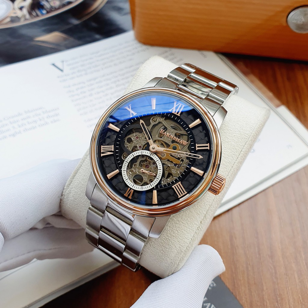 Đồng hồ nam chính hãng Thomas Earnshaw Automatic Limited WHITEHALL Skeleton ES-8120-22 - Máy cơ - Kính cứng